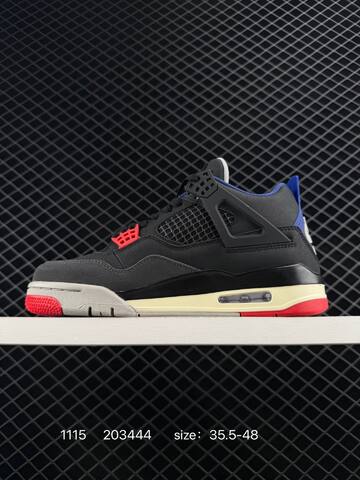 Jordan Air Jordan 4 Retro Black Blue Red Cream White EU 35 5-48 Basketball Shoe - Unisex (BS-80268)