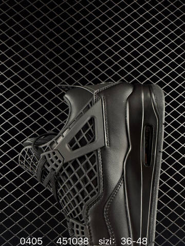 Jordan Air Jordan 4 Retro Net Black EU 36-48 Basketball Shoe - Unisex (BS-79548)