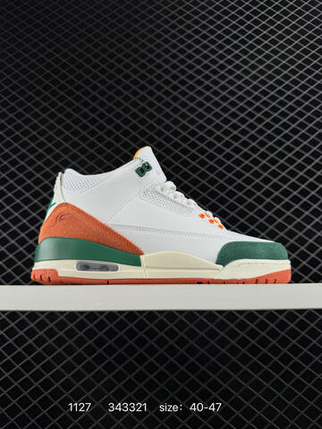 Jordan Air Jordan 3 Retro SE White Green Orange Cream EU 40-47 Basketball Shoe - Men's (BS-80168)