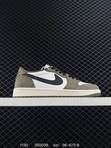 Jordan Air Jordan 1 Low Olive Green White Black Sail EU 36-47 5 Sneaker - Unisex (BS-80150)