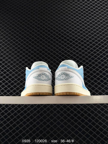 Jordan Air Jordan 1 Low White Light Blue Cream Gum Brown EU 36-46 Basketball Shoe - Unisex (BS-80629)