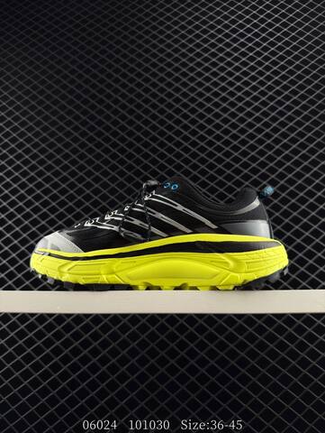 HOKA ONE ONE Mafate Speed Three 2 Black Neon Yellow Silver Blue EU 36-45 Trail Shoe Trail Running Sneakers - Unisex (BS-86589)