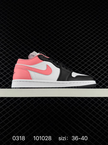 Jordan Air Jordan 1 Low Black White Pink EU 36-40 Sneaker - Unisex (BS-79647)