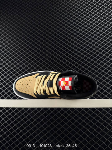 Jordan Air Jordan 1 Low HQ2016-200 Black Gold White Red EU 36-46 Basketball Shoe - Unisex (BS-80724)