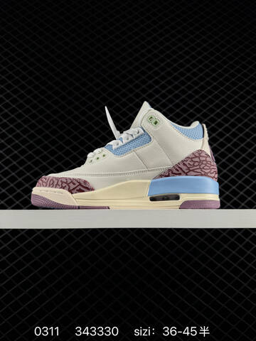 Jordan Air Jordan 3 Retro Sail Light Blue Burgundy Cream EU 36-45 Basketball Shoe - Unisex (BS-79679)