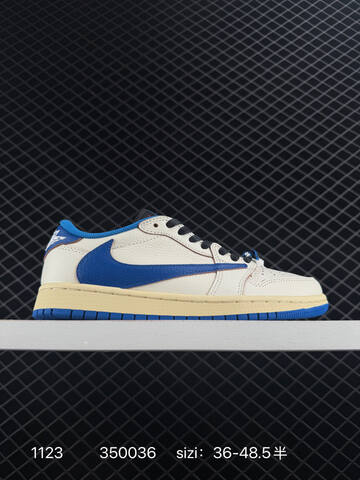 Jordan Travis Scott x Air Jordan 1 Low Sail Blue Cream Black EU 36-48 5 Sneaker - Unisex (BS-80210)