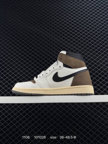 Jordan Air Jordan 1 Retro High OG White Brown Black Cream EU 36-48 5 Basketball Shoe - Unisex (BS-80322)