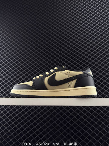 Jordan Travis Scott x Air Jordan 1 Low Pale Cream Black EU 36-46 Sneaker - Unisex (BS-80923)
