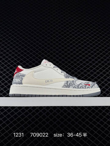 Jordan Air Jordan 1 Low Travis Scott Reverse Mocha Custom White Off White Black EU 36-45 Sneaker - Unisex (BS-79928)
