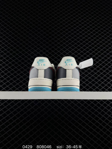 Nike Air Force 1 '07 LV8 gray/white with burgundy and light blue accents 36-45 lifestyle