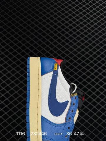 Jordan Air Jordan 1 Low White Blue Red Cream Black EU 36-47 Sneaker - Unisex (BS-80257)