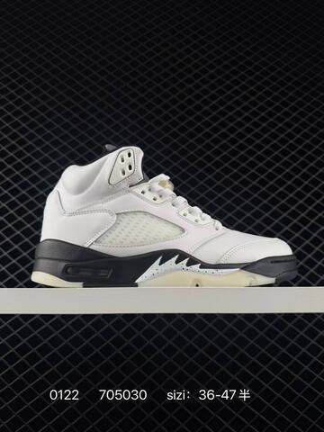 Jordan Air Jordan 5 Retro Grey White Black Blue EU 36-47 Basketball Shoe - Unisex (BS-79791)
