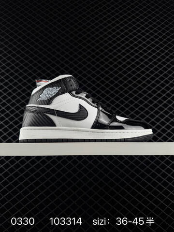 Jordan Air Jordan 1 Mid Black White Orange EU 36-45 Basketball Shoe - Unisex (BS-79581)