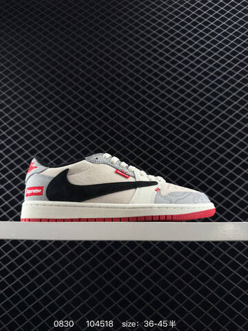 Jordan Air Jordan 1 Low Travis Scott Reverse Mocha Supreme Stone Island Dior Custom Grey Black Beige Brown Red White EU 36-45 Sneaker - Unisex (BS-80804)