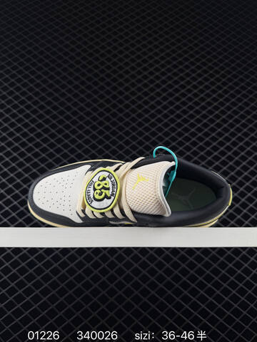 Jordan Air Jordan 1 Low Sail Dark Grey Pale Vanilla Neon Yellow EU 36-46 Basketball Shoe - Unisex (BS-79763)