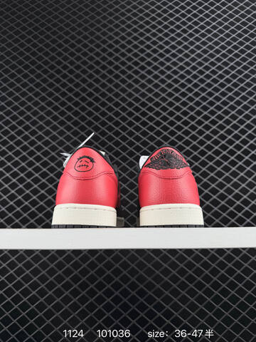 Jordan Air Jordan 1 Low OG SP Travis Scott Black Red Sail EU 36-47 Sneaker - Unisex (BS-80203)
