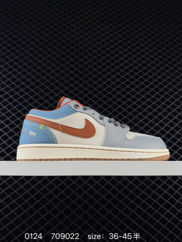 Jordan Air Jordan 1 Low Black White Red Orange EU 36-45 Sneaker - Unisex (BS-79783)