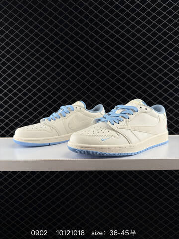Jordan Air Jordan 1 Low OG SP Travis Scott Fragment Sail Light Blue Cream EU 36-45 Sneaker - Unisex (BS-80785)