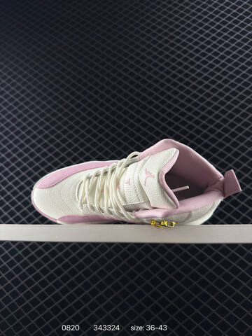 Jordan Air Jordan 12 White Pink Gold EU 36-43 Basketball Shoe - Unisex (BS-80871)