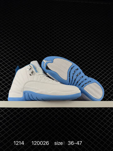 Jordan Air Jordan 12 Retro White University Blue EU 36-47 Basketball Shoe - Unisex (BS-80067)