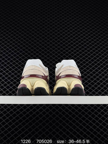 New Balance 9060 U9060ERC Beige White Burgundy Cream Black EU 36-46 5 Sneaker - Unisex (BS-82446)
