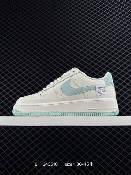 Nike Air Force 1 Low white with mint blue accents 36-45 lifestyle