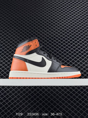 Jordan Air Jordan 1 High OG Shattered Backboard Black Orange White EU 36-47 5 Basketball Shoe - Unisex (BS-80159)