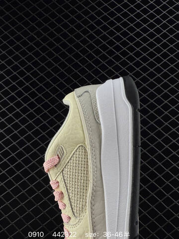 Jordan Air Jordan 4 Retro Cream Light Grey Pink White Black EU 36-46 Basketball Shoe - Unisex (BS-80737)