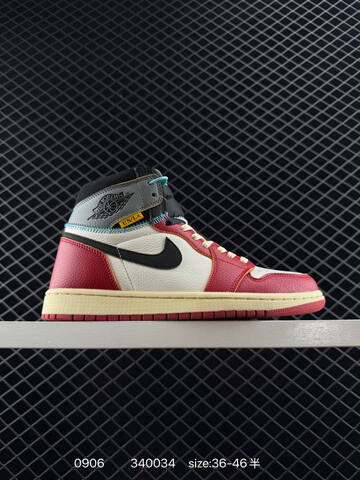 Jordan Union x Air Jordan 1 Retro High OG NRG White Blue Red Black Cream EU 36-46 Basketball Shoe - Unisex (BS-80756)