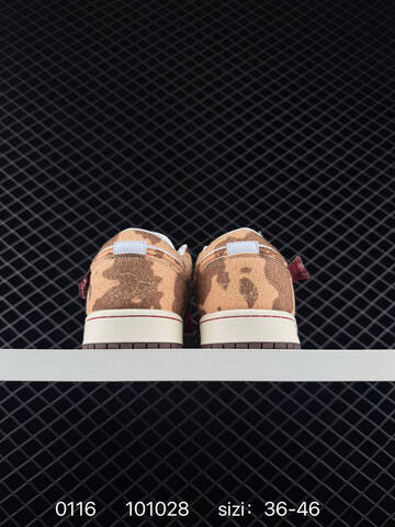 Jordan Air Jordan 1 Low Red White Brown Beige EU 36-46 Sneaker - Unisex (BS-79822)
