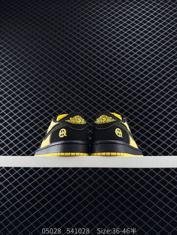 Jordan Air Jordan 1 Low IB8836 007 Black Yellow Grey EU 36-46 Sneaker - Unisex (BS-81289)