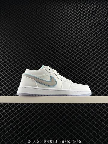 Jordan Air Jordan 1 Low White Grey Light Blue EU 36-46 Sneaker - Unisex (BS-81218)