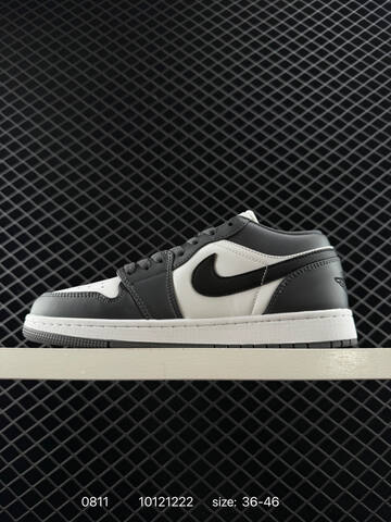 Jordan Air Jordan 1 Low 553558-152 White Dark Grey Black EU 36-46 Sneaker - Unisex (BS-80933)