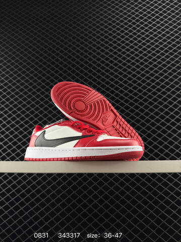 Jordan Air Jordan 1 Low Travis Scott DM7866-104 White Red Black EU 36-47 Skate Shoe - Unisex (BS-80795)