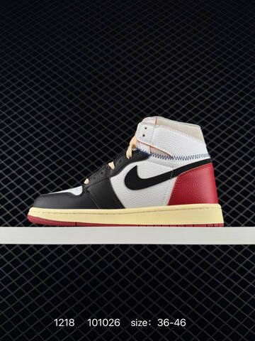 Jordan Union x Air Jordan 1 Retro High NRG Black White Red Cream EU 36-46 Basketball Shoe - Unisex (BS-80035)