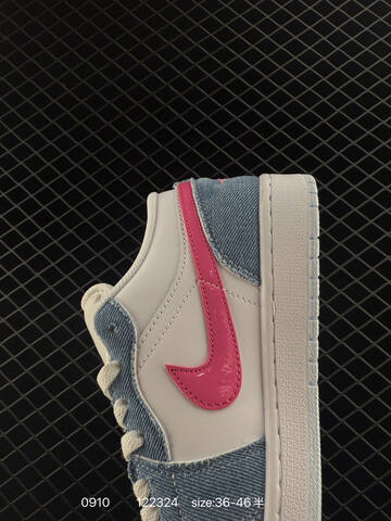 Jordan Air Jordan 1 Low HQ2001-400 White Light Blue Pink EU 36-46 Sneaker - Unisex (BS-80736)