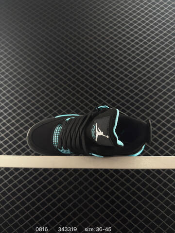 Jordan Air Jordan 4 Retro Black Light Blue EU 36-45 Basketball Shoe - Unisex (BS-80892)