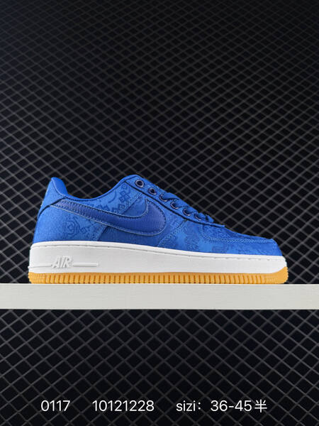 Nike Air Force 1 white blue peach black with gum sole EU 36-45 lifestyle