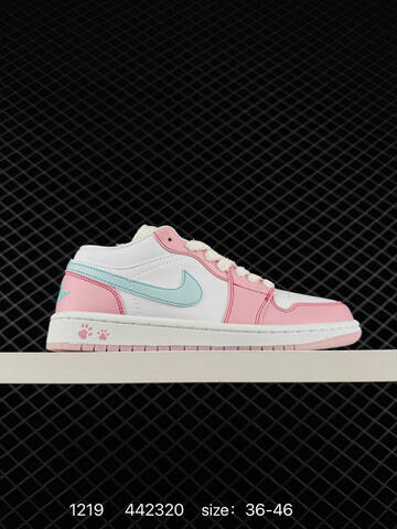 Jordan Air Jordan 1 Low White University Blue Black Light Pink EU 36-46 Sneaker - Unisex (BS-80026)