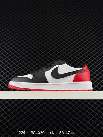 Jordan Air Jordan 1 Low DV1762-001 White Black Red EU 36-47 Sneaker - Unisex (BS-79996)