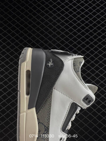 Jordan Air Jordan 3 Retro White Black Grey Beige Red EU 36-45 Basketball Shoe - Unisex (BS-81065)