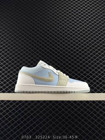 Jordan Air Jordan 1 Low White Light Blue Grey EU 36-45 Sneaker - Unisex (BS-81109)