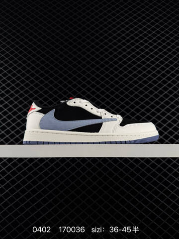 Jordan Air Jordan 1 Low OG SP Military Blue Travis Scott Sail Black Blue Red EU 36-45 Sneaker - Unisex (BS-79561)