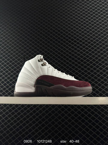 Jordan Air Jordan 12 Retro White Purple Black Red Grey EU 40-48 Basketball Shoe - Men's (BS-80625)