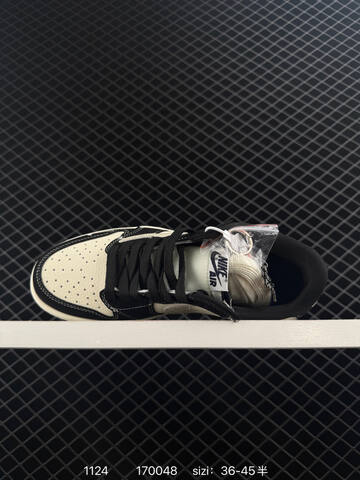 Jordan Air Jordan 1 Low Travis Scott Stussy DIY Black Sail Light Grey White EU 36-45 Sneaker - Unisex (BS-80200)