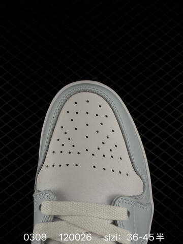 Jordan Air Jordan 1 Low White Light Grey Dark Navy EU 36-45 Sneaker - Unisex (BS-79693)