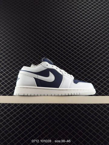 Jordan Air Jordan 1 Low White Navy Blue EU 36-46 Sneaker - Unisex (BS-81075)