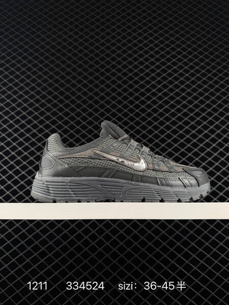 Nike P-6000 Premium Dark grey black with silver and red accents EU 36-45 5 running lifestyle