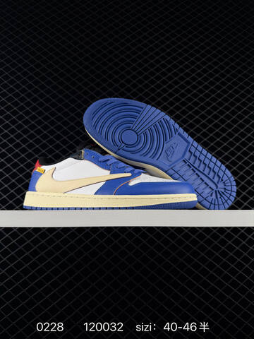 Jordan Air Jordan 1 Low Travis Scott Reverse Mocha 3 0 White Blue Red Cream Black EU 40-46 Sneaker - Men's (BS-79703)