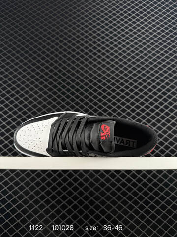 Jordan Travis Scott x Air Jordan 1 Low Black White Red Gum EU 36-46 Sneaker - Unisex (BS-80215)